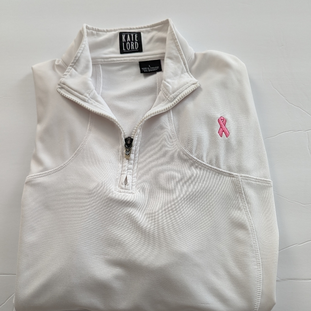 Kate Lord white active wear pullover Large